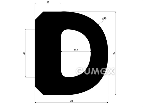 GUMMIPROFILE D-FORM - EPDM